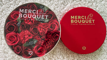 Cutie cadou cu flori de sapun-Round Box - Classic Red Roses